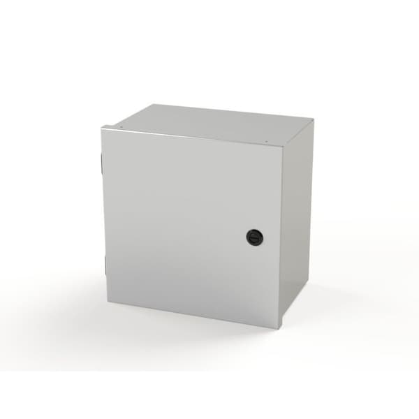 1/4 Turn Latch Electrical Enclosures, 12 in H, 8 in D, 12 in W, NEMA 1, Carbon Steel
